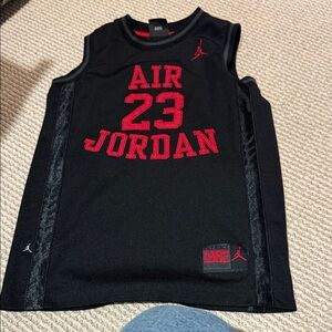 Jordan Kids Black Jersey with Red Accents
